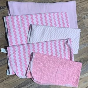 5 24x24 baby blankets/swaddles